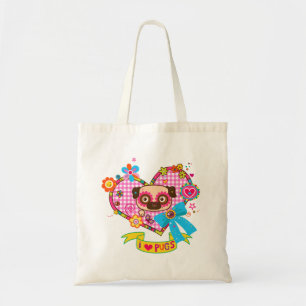 ¡Amor por los Pugs! Bolsa de mano