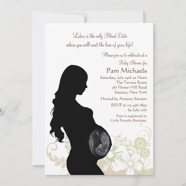 Amor por tu vida, una invitación neutral a Baby Sh (Anverso)