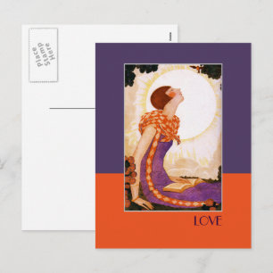 Amor. Postales El día de San Valentín Art Deco