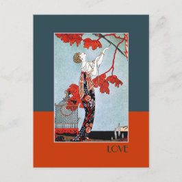 Amor. Postales El día de San Valentín Art Deco