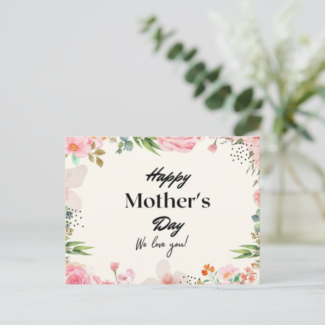 Amor radiante: postal del Día de la Madre Digital (Anverso de pie)