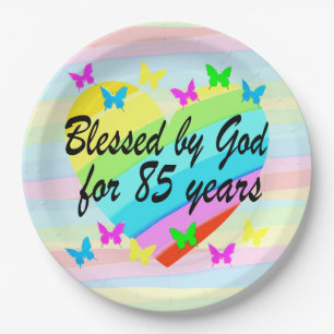 AMOR RELLENADO 85º CUMPLEAÑOS BENDICIONES PLATOS D