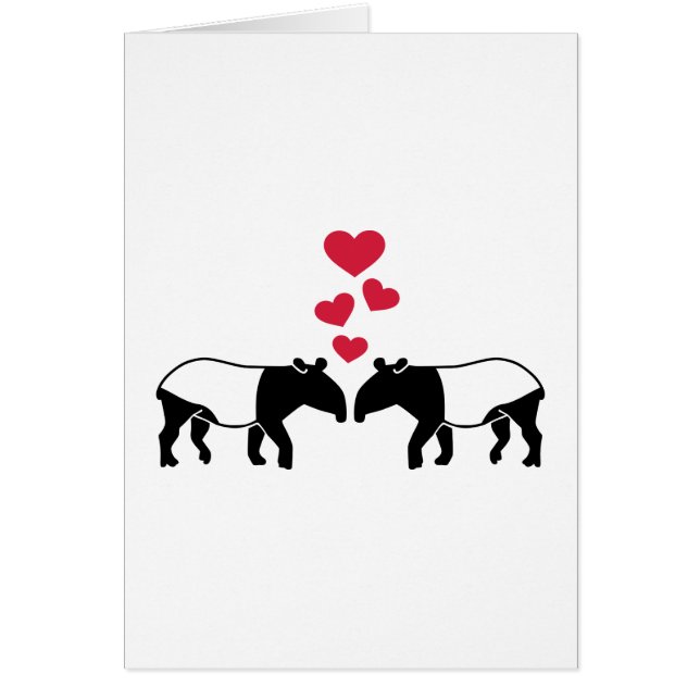 Amor rojo de los corazones del Tapir (Frente)