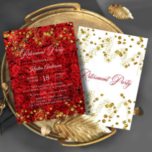 Amor rojo Rosas turcos invitación a fiesta de reti