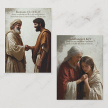 Amor - Romanos 13:10 y Galatians 6:2 Tarjeta KJV