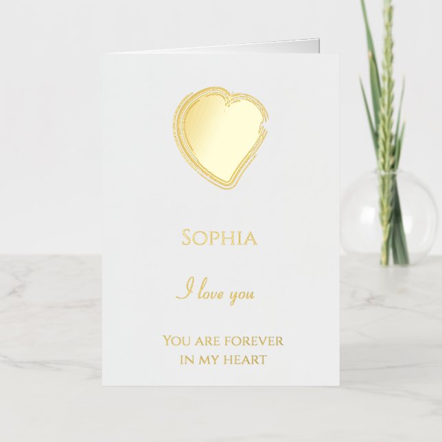 Amor Romántico Chic Corazón Para Siempre (Anverso)