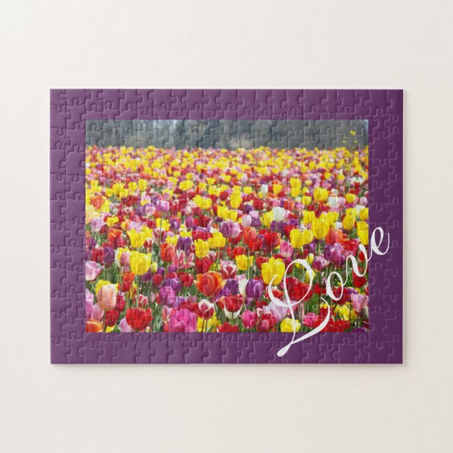 Amor rompecabezas Tulipán Flores Jardines de prima (Horizontal)