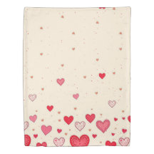Amor, San Valentín, Corazones - Funda de Edredón