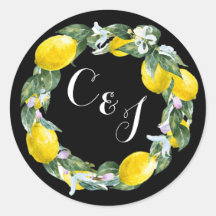 Amor siciliano - sellos para sobres iniciales del