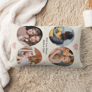 Amor Siempre - Madre y papá almohada familiar de 4
