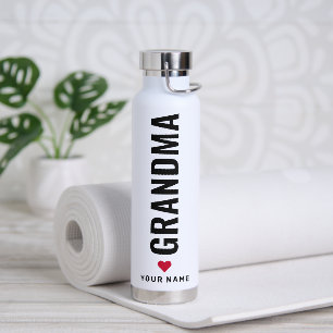 Amor simple Abuela Nombre personalizado Botella de