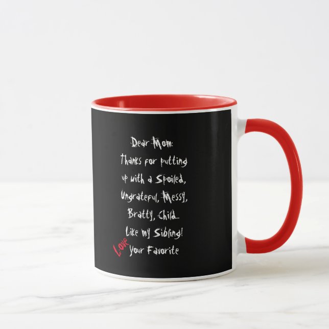 ¡Amor, su favorito! Taza de la mamá (Derecha)