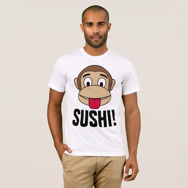 AMOR SUSHI, camisetas MONKEY, divertida (Anverso completo)