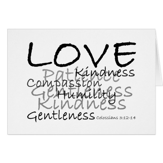 Amor (tarjeta de Colossians 3) (Anverso (Horizontal))