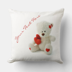 Amor Teddy Valentine personalizado lanzar almohada