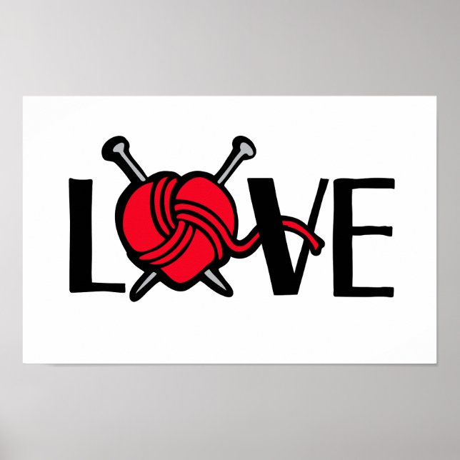 Amor tejedoras arte gráfico de punto (Frente)
