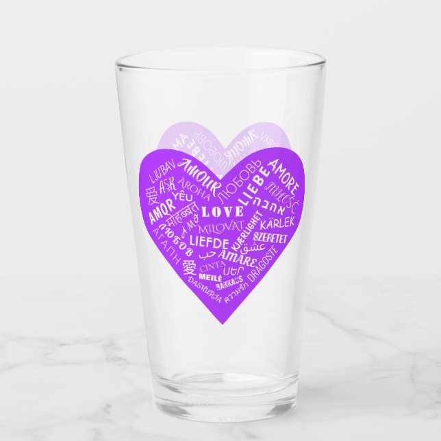 Amor Texto Glass Corazón (Anverso)