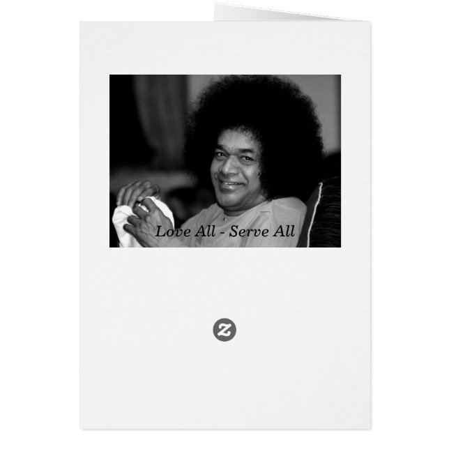 Amor todo de la tarjeta de Sathya Sai Baba Greetin (Atrás)