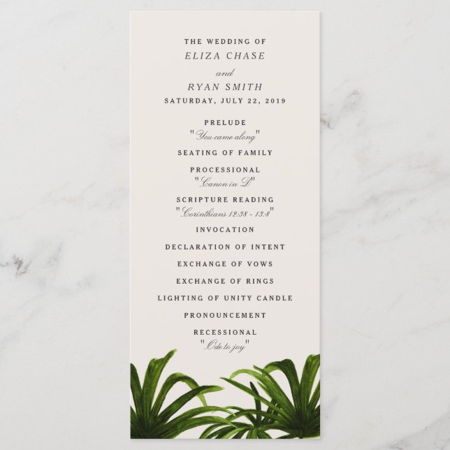 Amor tropical / Programa (Anverso)