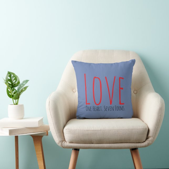Amor - Un Corazón. Siete Formas Almohada Decorativ (Silla)