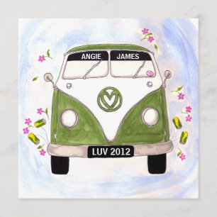 Amor Van personalizado casando la invitación