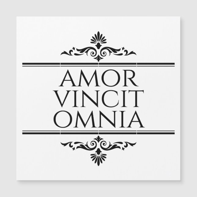 Amor Vincit Omnia Amor Conquista Todas Las Frases  (Anverso)