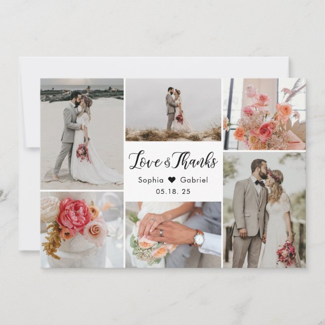 Amor y Agradecimiento 6 Collage de Fotos Agradecim (Anverso)