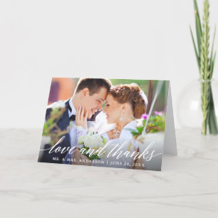 Amor y agradecimiento a la caligrafía moderna Boda