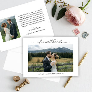 Amor y agradecimiento a la moderna foto Boda perso