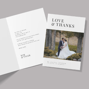 Amor y agradecimiento al boda fotográfico minimali