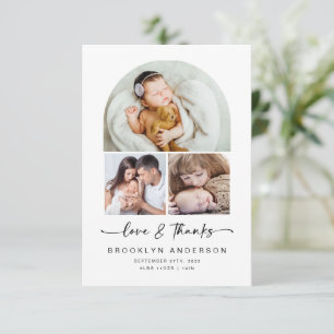 Amor y agradecimiento Arco moderno 3 fotos bebé
