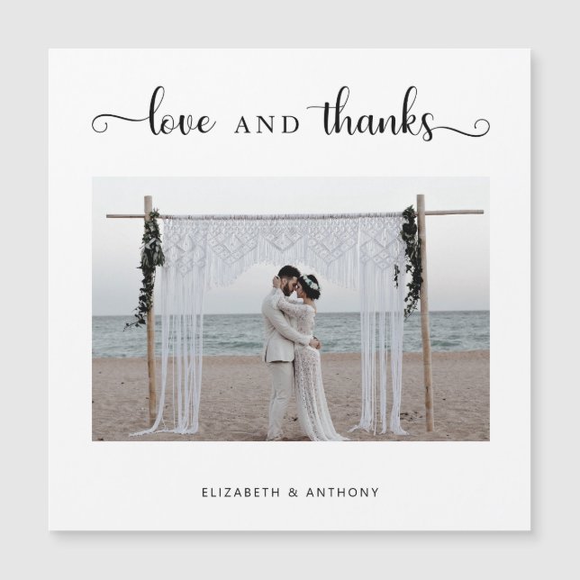 Amor y agradecimiento Boda de fotos Moda simple el (Anverso)