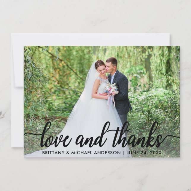 Amor y agradecimiento boda | Foto Gracias Blk (Anverso)