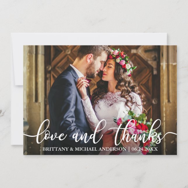 Amor y agradecimiento Boda Gracias. (Anverso)