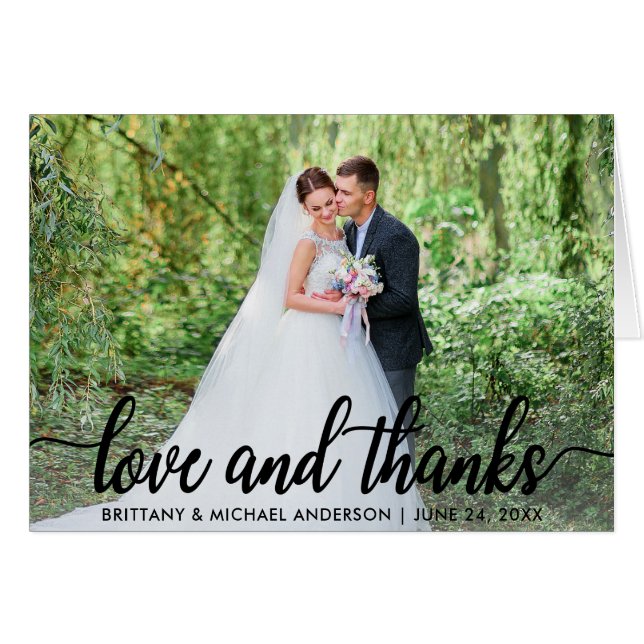 Amor y agradecimiento boda| Gracias a Fold (Anverso (Horizontal))
