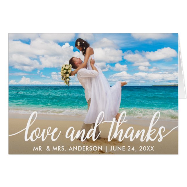 Amor y agradecimiento boda | Gracias Fold (Anverso (Horizontal))