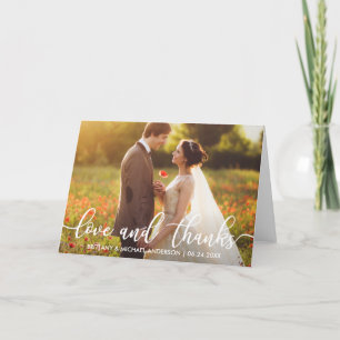 Amor y agradecimiento Boda Gracias Fold