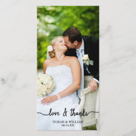 Amor y agradecimiento Boda Gracias Tarjeta de foto