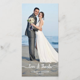 Amor y agradecimiento Boda Gracias Tarjeta de foto
