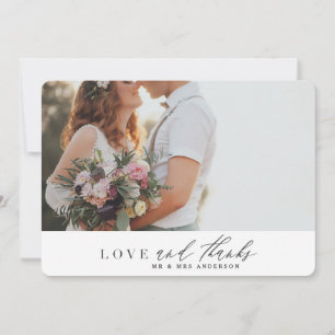 Amor y agradecimiento boda tarjeta de agradecimien