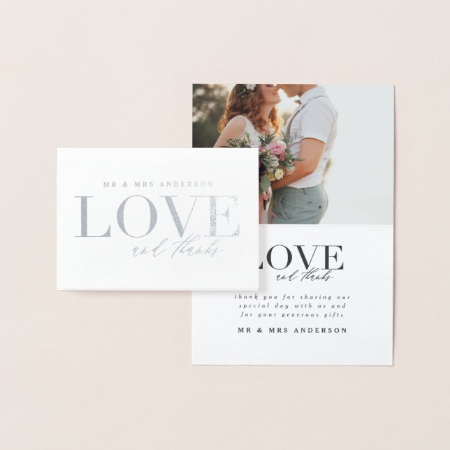 Amor y agradecimiento boda tarjeta de agradecimien (Demostración)