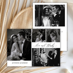 Amor y Agradecimiento Caligrafía Fotocolage Boda