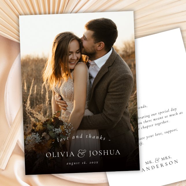 Amor y agradecimiento Chic moderno boda de una sol (Subido por el creador)