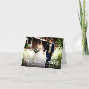 Amor Y Agradecimiento Chic Tarjeta De Agradecimien