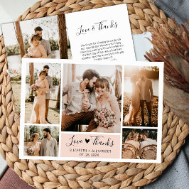 Amor y Agradecimiento Collage de Fotos de Boda con