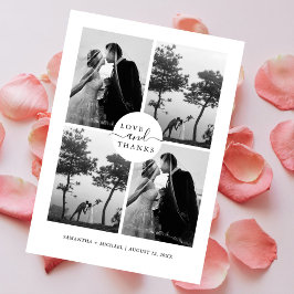 Amor y agradecimiento Elegante Collage de 4 fotos