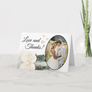 Amor y agradecimiento Elegante Rosa Blanca de Boda