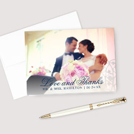 Amor y Agradecimiento Foto de Boda Azul Marino