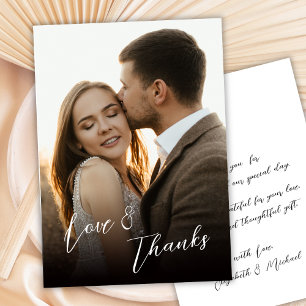 Amor y Agradecimiento Letra a Mano Foto Boda