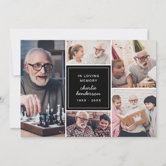 Amor y agradecimiento modernos Funeral/Duelo de 6  (Anverso)